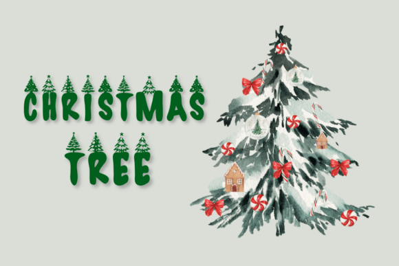 Christmas Tree Font - Preview 2