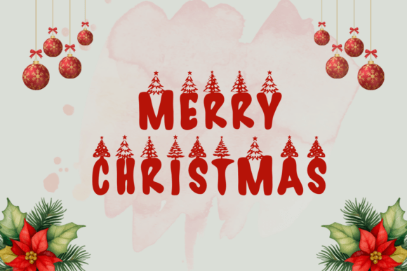Christmas Tree Font - Preview 3