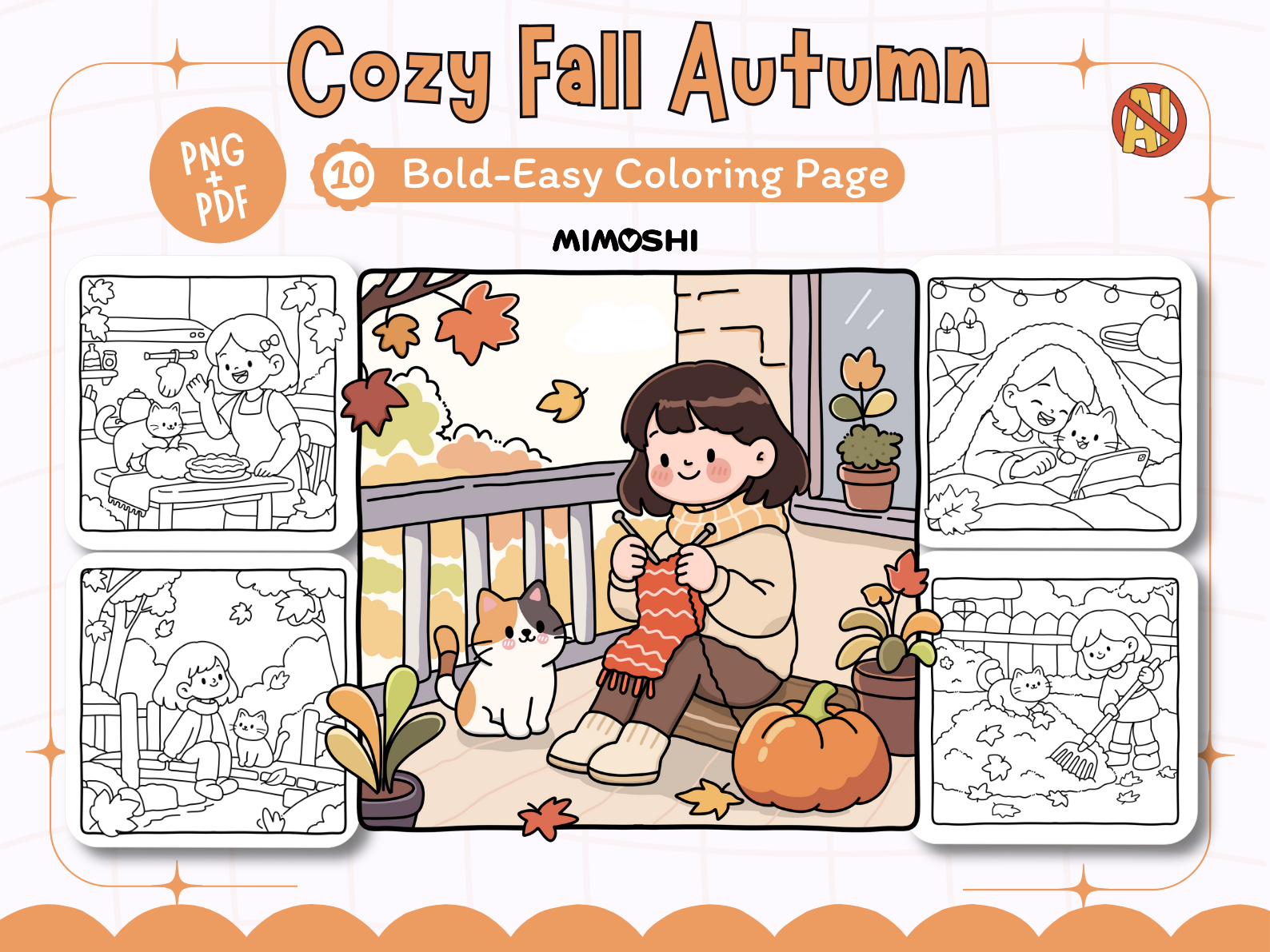 Cozy Fall Autumn Coloring Pages