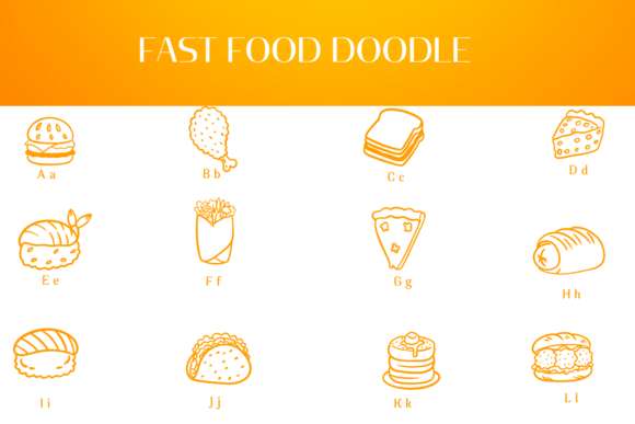 Fast Food Doodle Font - Preview 1