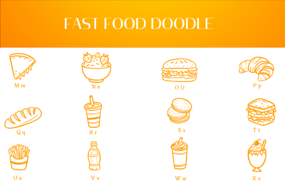 Fast Food Doodle Font - Preview 2
