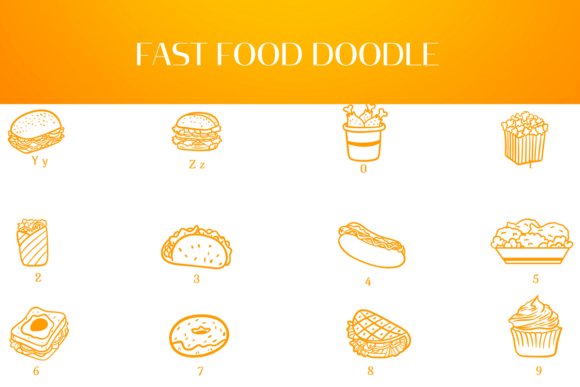 Fast Food Doodle Font - Preview 3