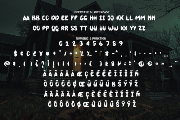 House Creepy Font PNG with transparent background - Preview 6