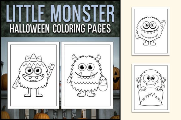 Little Monsters Halloween Coloring Pages