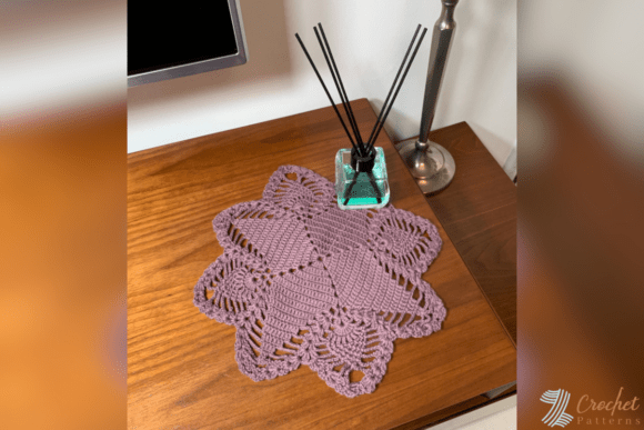 Plum Pineapple Doily Crochet Pattern