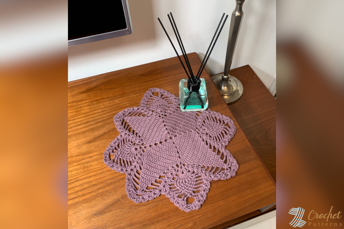 Plum Pineapple Doily Crochet Pattern