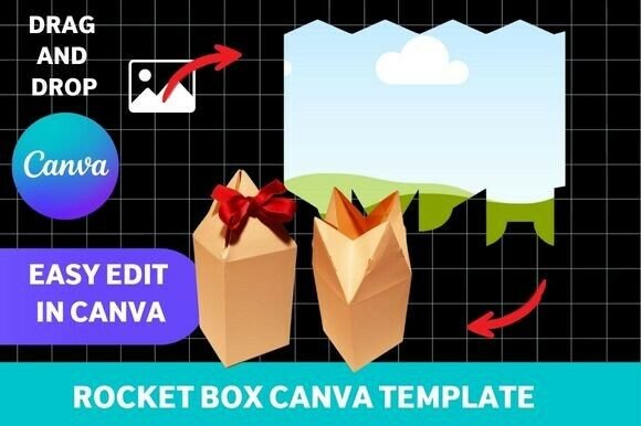 Rocket Box Template Canva