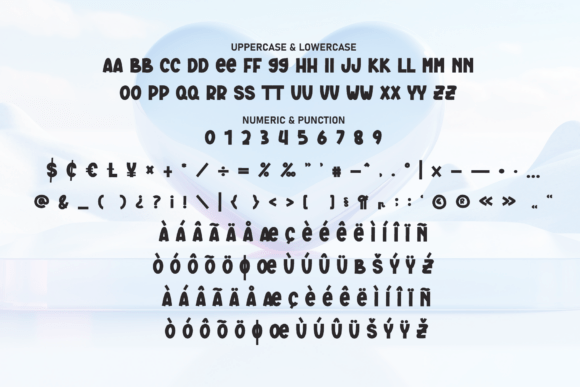 Snow Heart Font PNG with transparent background - Preview 6