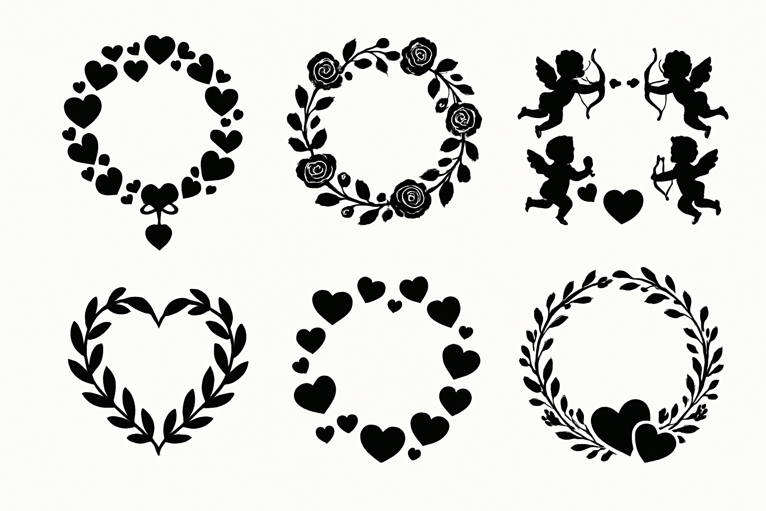 Valentine's Day Heart & Cupid Clipart