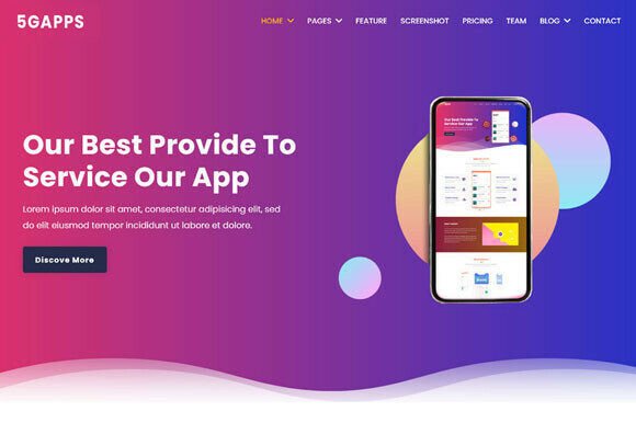 App & Product HTML Template