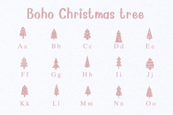 Boho Christmas Tree Font - Preview 1