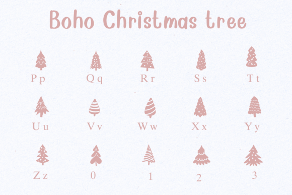 Boho Christmas Tree Font - Preview 2