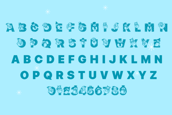 Christmas Snowman Font - Preview 1