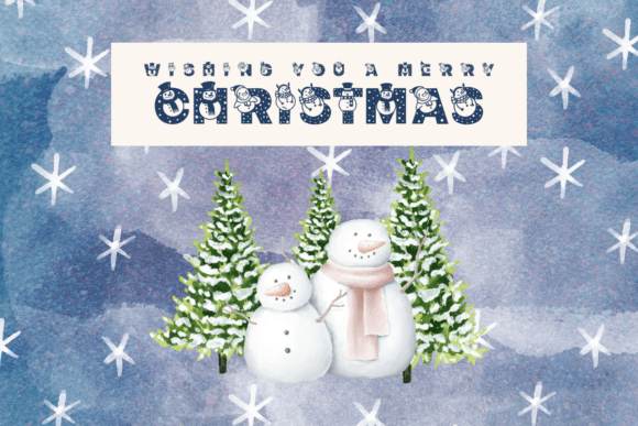 Christmas Snowman Font - Preview 2