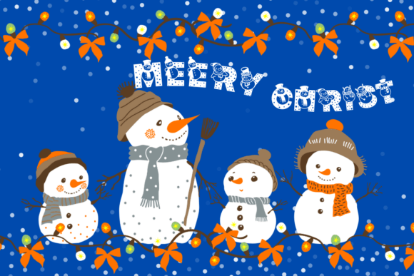 Christmas Snowman Font - Preview 3