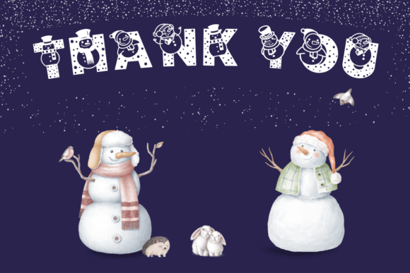 Christmas Snowman Font - Preview 4