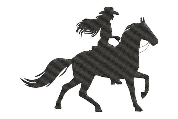 Cowgirl Riding Horse