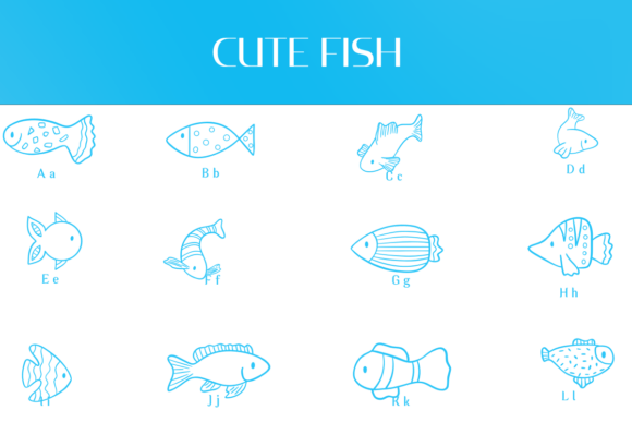 Cute Fish Font - Preview 1