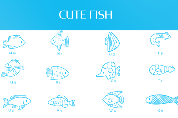 Cute Fish Font - Preview 2