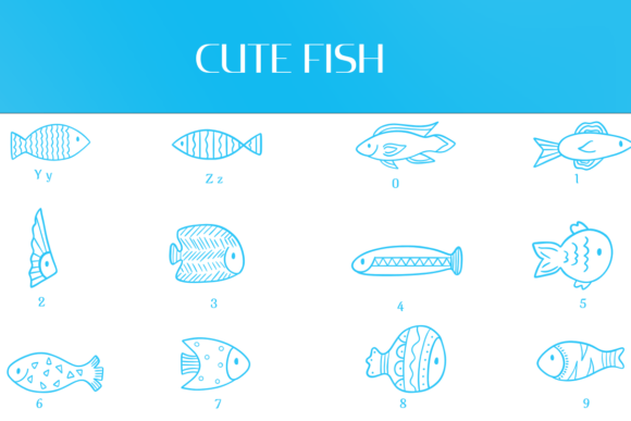 Cute Fish Font - Preview 3