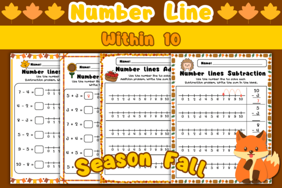 Fall Number Line Upto 10