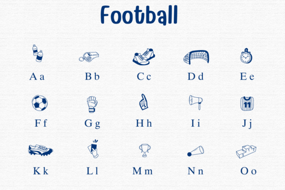 Football Doodle Font - Preview 1