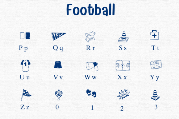 Football Doodle Font - Preview 2