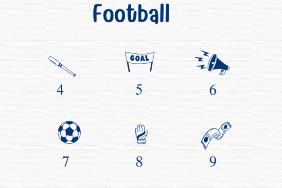 Football Doodle Font - Preview 3