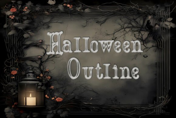 Halloween Outline Font - Preview 1