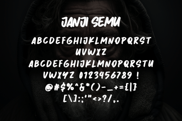 Janji Semu Font PNG with transparent background - Preview 1