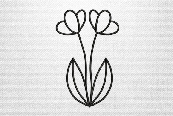 Minimal Two Flower Line