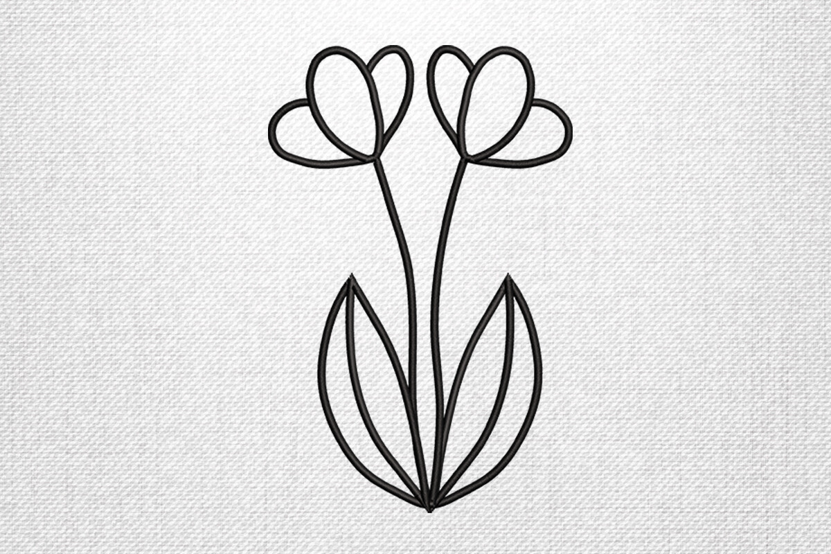 Minimal Two Flower Line