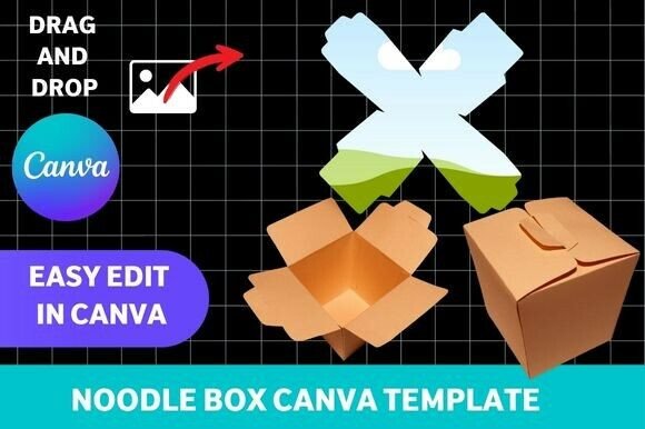 Noodle Box Template Canva