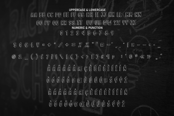 Outline Alphabet Font PNG with transparent background - Preview 6