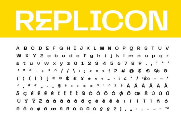 Replicon  Font PNG with transparent background - Preview 5