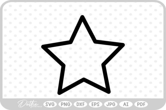 Star Shape SVG PNG DXF Gráfico Manualidades Por dottiedigitals
