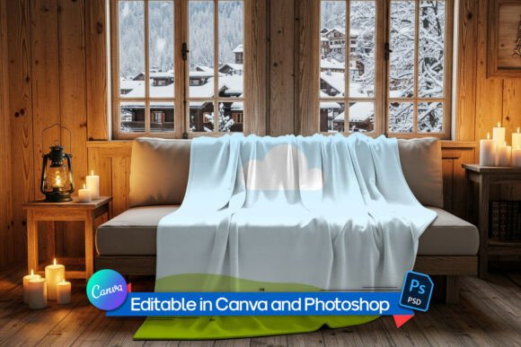 Winter Blanket Mockup