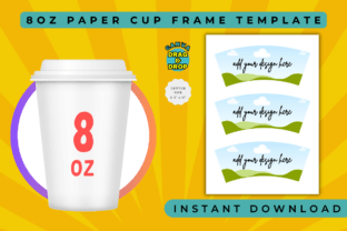 8oz Paper Cup Canva Template