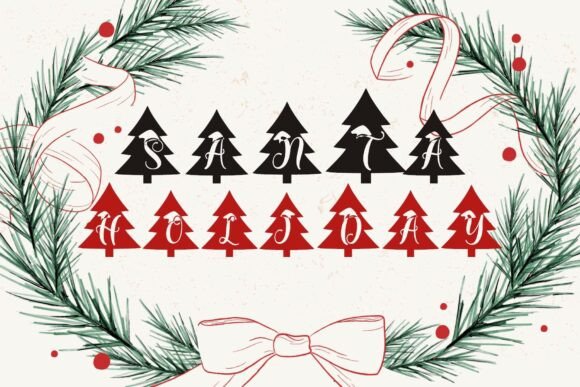 Beautiful Christmas Tree Font - Preview 1