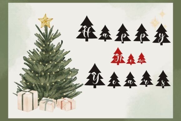 Beautiful Christmas Tree Font - Preview 2