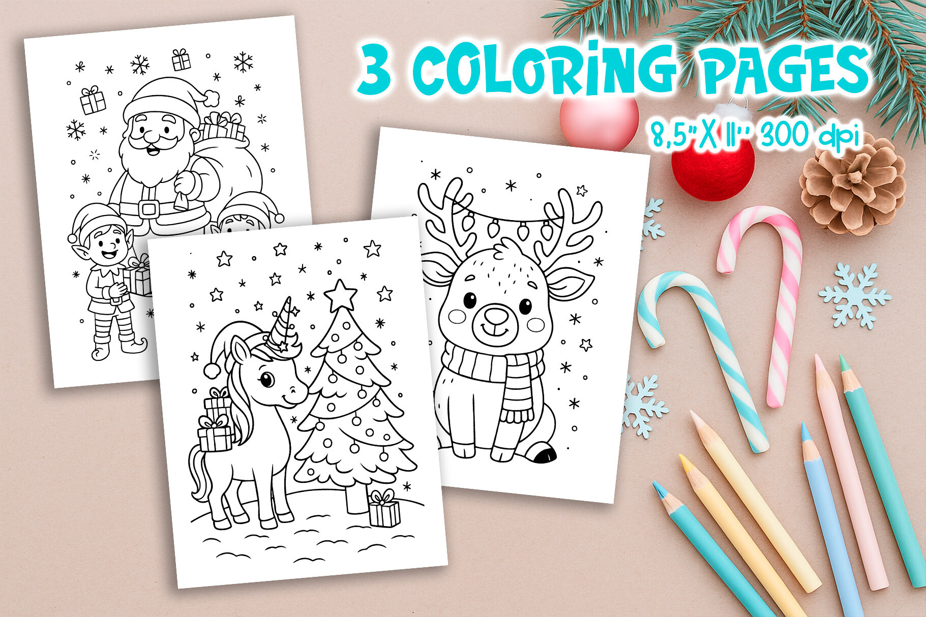 Christmas Kids Coloring Pages