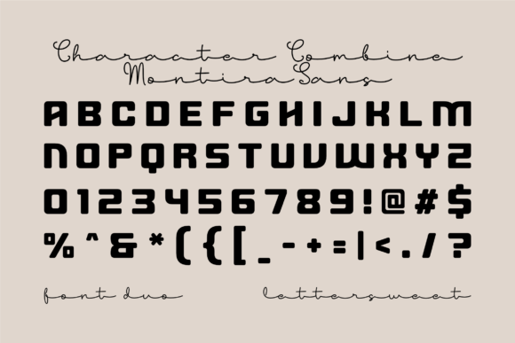 Combine Montira Font - Preview 2