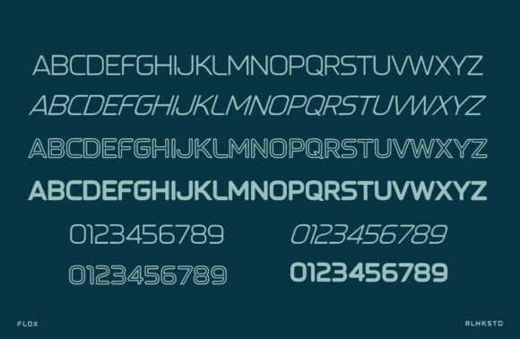 Flox Font PNG with transparent background - Preview 1