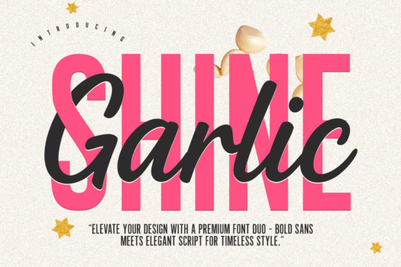 Garlic Shine Sans-Serif-Schriftarten Schriftart Von cocodesign