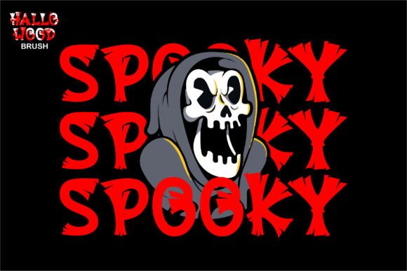Hallowood Brush Font PNG with transparent background - Preview 3