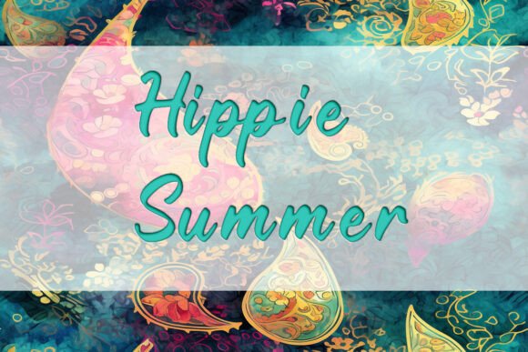 Hippie Summer Script Font PNG with transparent background - Preview 1
