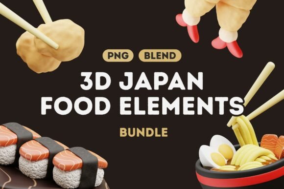 Japanese Food 3D Pack 3D Printing By Letterara Colony