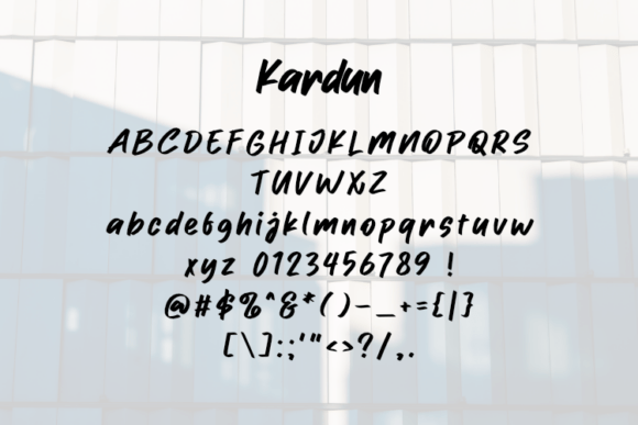Kardun Font PNG with transparent background - Preview 1