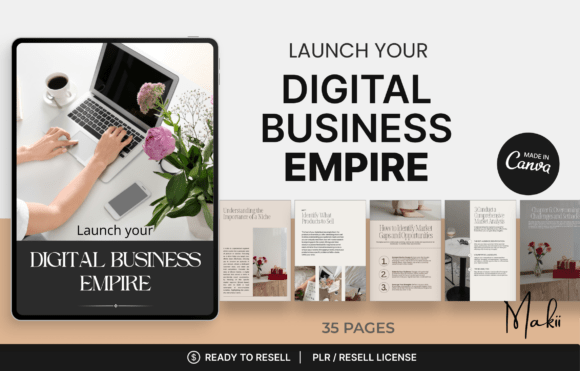 Launch Your Digital Business Empire Graphic Marketing Templates By Makii