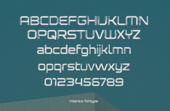 Milenics Font PNG with transparent background - Preview 1